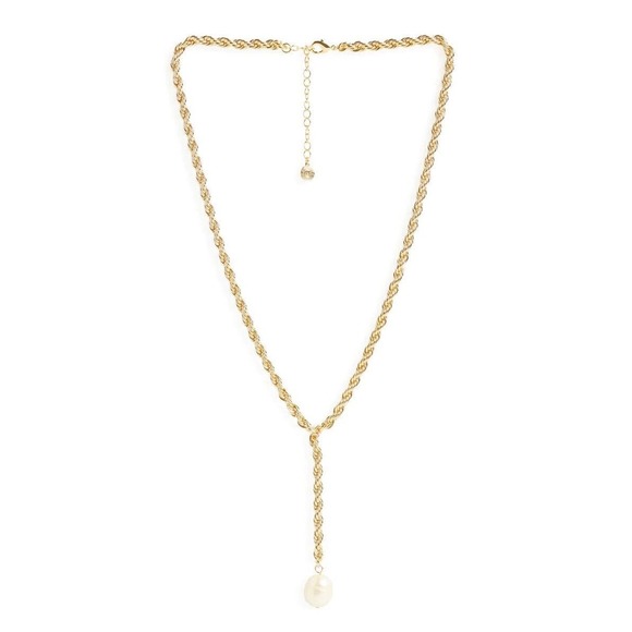 Rachel Zoe Jewelry - LEEADA Bryn Pearl Lariat Necklace Rachel Zoe Curateur Winter 2023